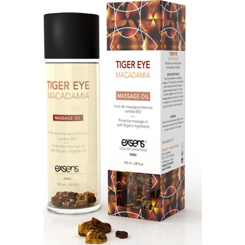 Protective Tiger Eye Macadamia Massageöl von Exsens