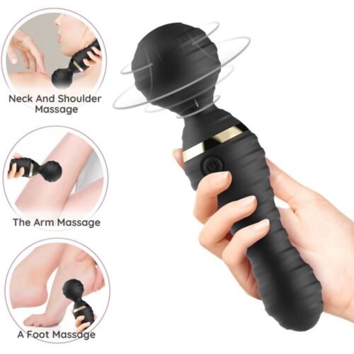 Kompakter Freedo Massager und Vibrator in Schwarz