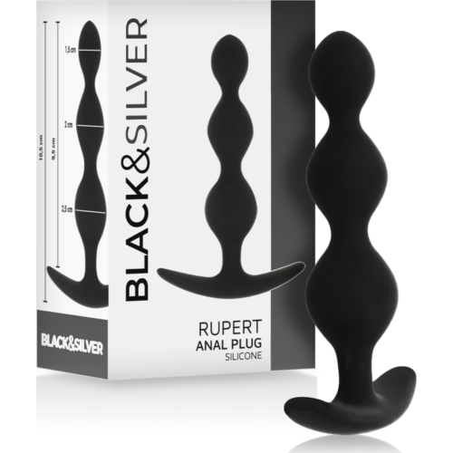 BLACK&SILVER Rupert Analkette 5 Silikonkugeln