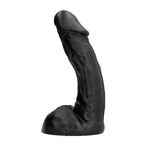 Dildo ALL BLACK 28 CM mit G-Punkt-Design