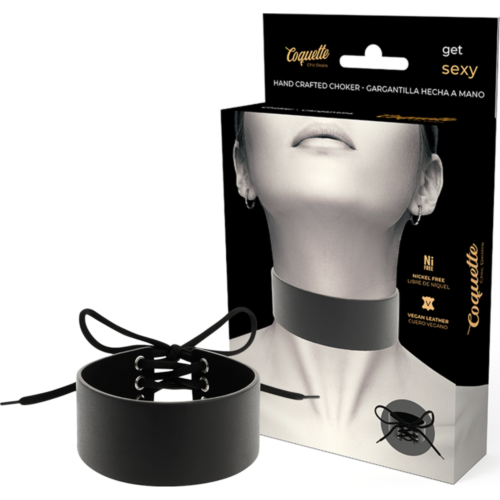 Bondage Zubehör COQUETTE ACCESSORIES Choker aus veganem Leder