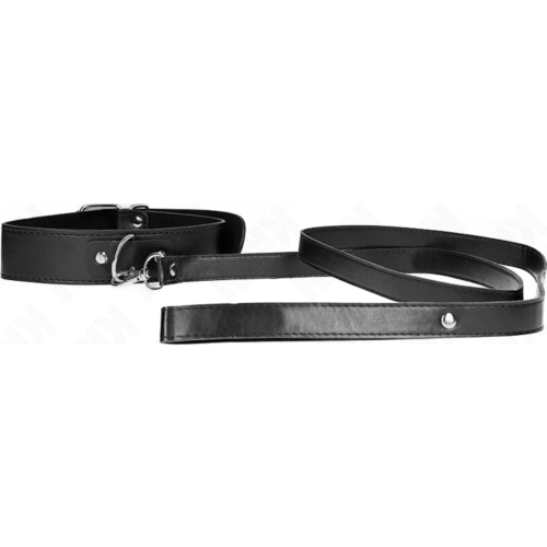 BDSM Halsband KINK 116 cm Schwarz Verstellbar