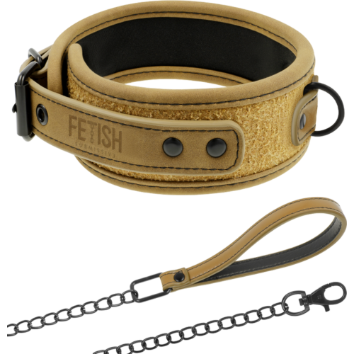 Halsband mit Kette FETISH SUBMISSIVE ORIGIN – Veganes Leder