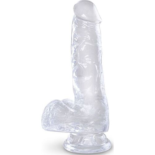 KING COCK Clear realistischer Dildo mit Saugnapf
