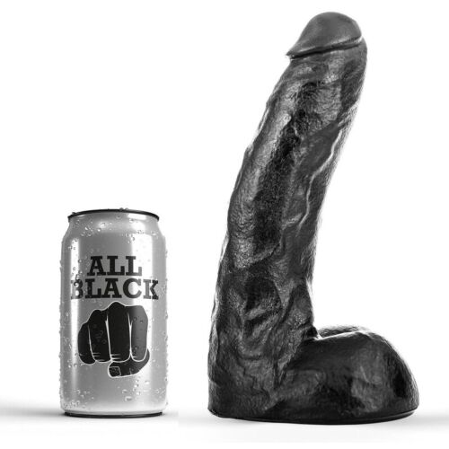 Dildo ALL BLACK 22 CM - Flexibel und hipoallergen