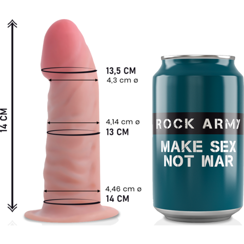 Dildo ROCK ARMY Dual Density Tiger 14 cm für realistische Stimulation