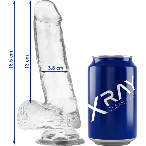 Dildo X RAY Clear 18.5 cm für realistischen Spaß