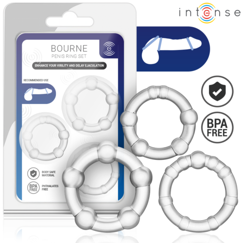 INTENSE Bourne Set von 3 Ringen für Männer