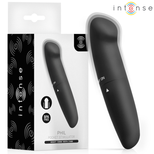 G-Punkt-Vibrator INTENSE FUN TOYS PHIL Schwarz 13 cm