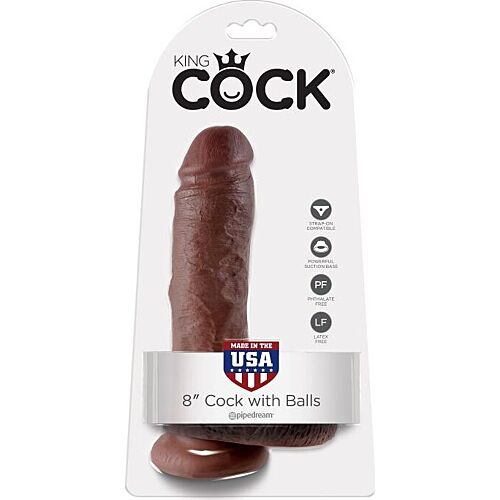 Dildo KING COCK 8" mit realistischem Taktgefühl