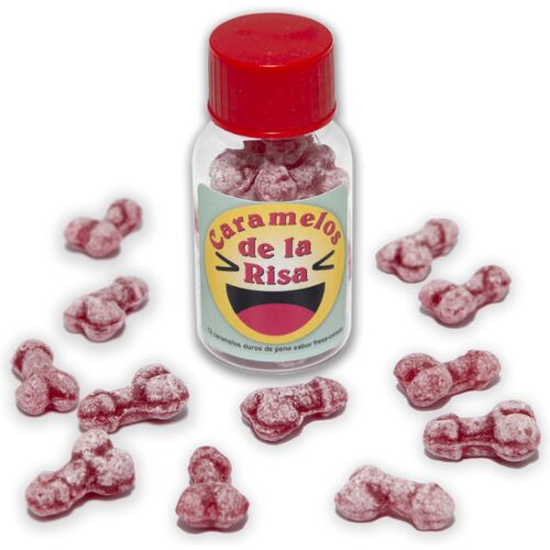 Süßigkeiten DIABLO PICANTE 12 Lachbonbons Penisform Erdbeere/Kirsche