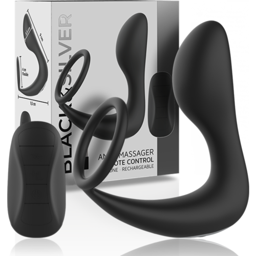 Analmassage Vibrator BLACK&SILVER mit Fernbedienung