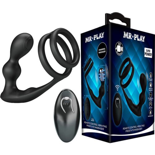 Analdildo mit Penisring MR PLAY | 12 Vibrationsfunktionen