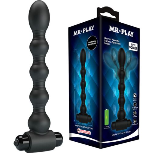Analplug Massager MR PLAY mit Vibration und Perlenform