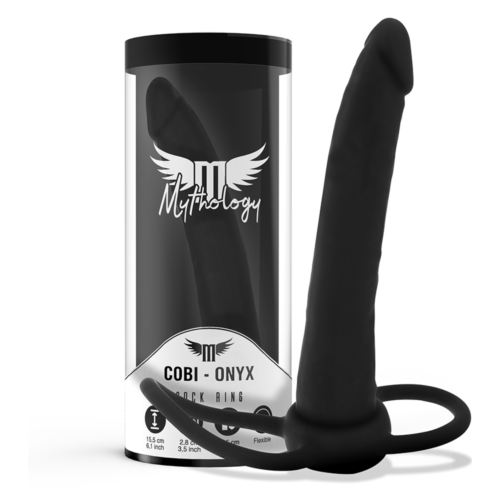 Dildo MYTHOLOGY COBI ONYX mit Anus- und Hodensockel
