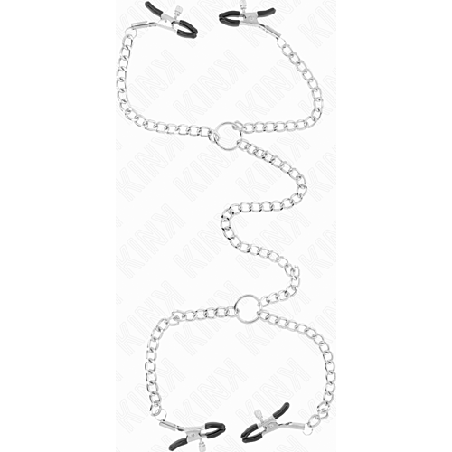 Pinzen für Brustwarzen KINK mit Ketten und sanften Zugkräften