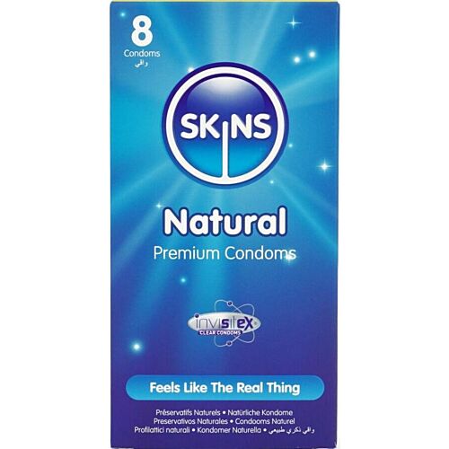 Kondome SKINS Natural 8-Pack – ultradünn und extra lubriciert