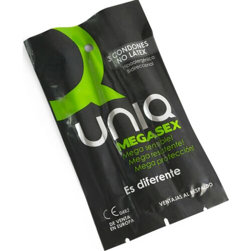 Kondom UNIQ MEGASEX Sensitive latexfrei ultradünn