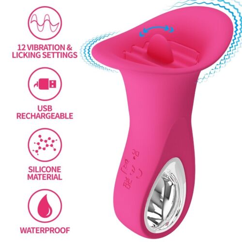 Vibrator Pretty Love Clyde mit vibrierender Zunge