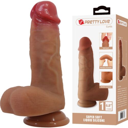Dildo PRETTY LOVE CURTIS mit Saugnapf 17,3 cm - Ø 4,2 cm