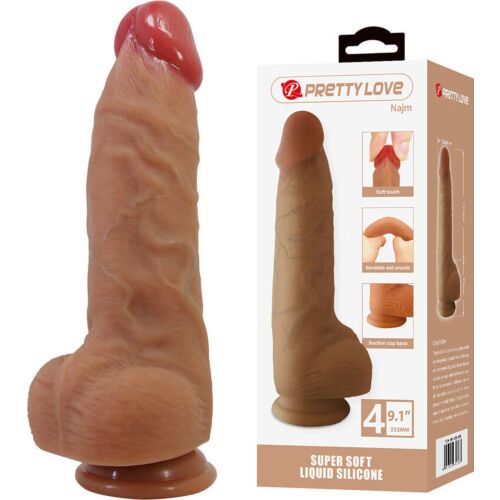 Dildo PRETTY LOVE NAJM mit realistischem Design und Saugnapf
