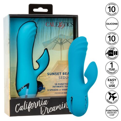 Saugvibrator CALEXOTICS Sunset Beach Seducer mit Dual-Vibration