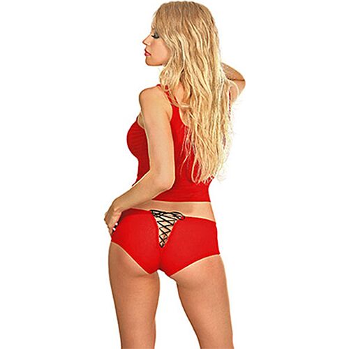 Spitzentop Exposed O-L Lace Up Tank L/XL