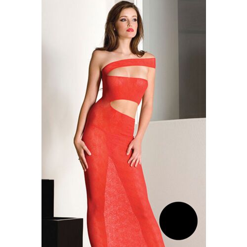 Langes Kleid Music Legs mit Ausschnitt für besondere Anlässe