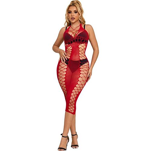 Langes Netz-Kleid SUBBLIME 952327 mit sexy Design