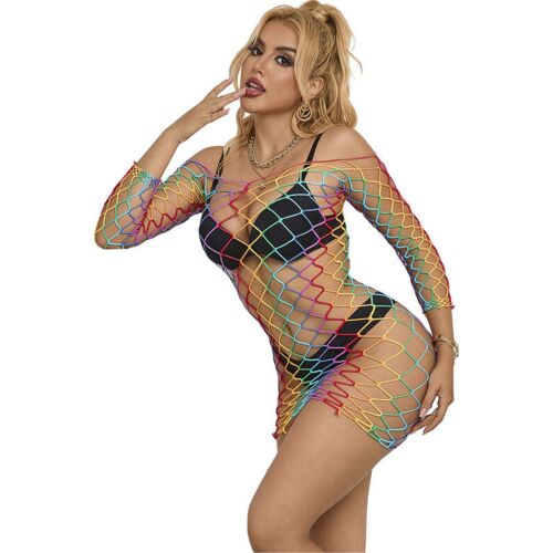 Regenbogenkleid SUBBLIME 952426 mit langen Ärmeln