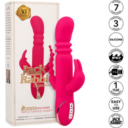 Vibrator Rabbit CALEXOTICS Jack Fantasy mit beheiztem Schaft