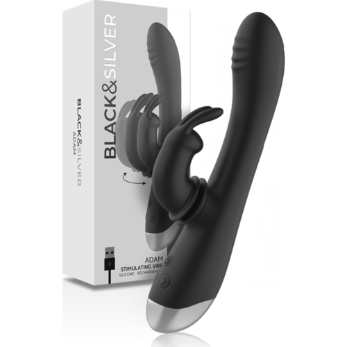 Vibrator BLACK&SILVER DJ. ADAM – Rabbit mit Doppelvibration