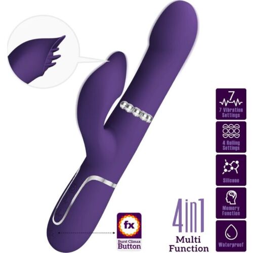 Vibrador Punkt G Pretty Love Zalin mit Perlen und 4 Funktionen