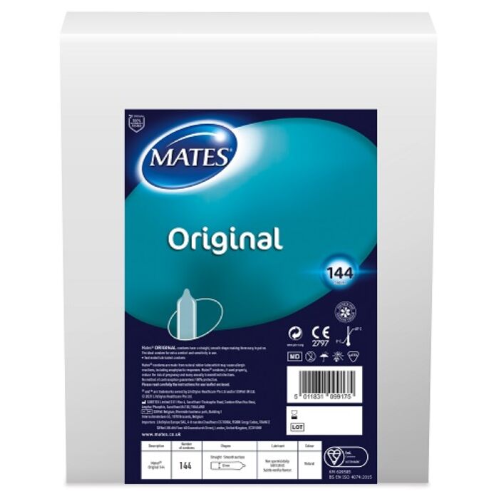 Mates Original Condom BX144 Clinic Pack Mates Original Condom BX144 Clinic Pack