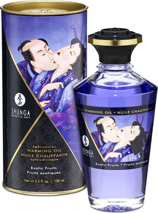 Shunga Massageöl mit Wärmeeffekt, exotische Früchte, 100 ml