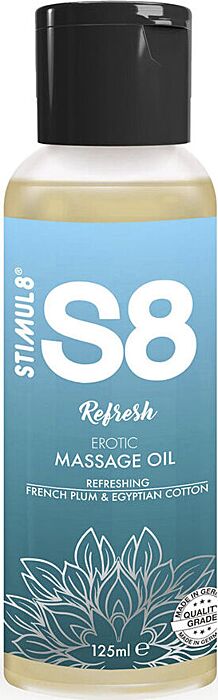 Massageöl STIMUL8 S8 Refresh Baumwolle 125 ml