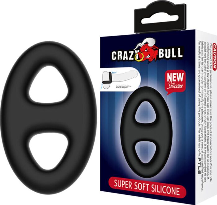 Anillo Doble Silicona CRAZY BULL para Control y Placer