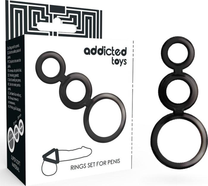 Anringset ADDICTED TOYS - 3 Ringe für intensiven Genuss Anringset ADDICTED TOYS - 3 Ringe für intensiven Genuss