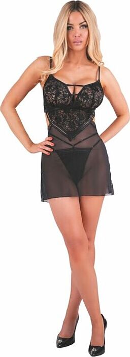 Babydoll Set LIVCO CORSETTI Orana Oaza Schwarz