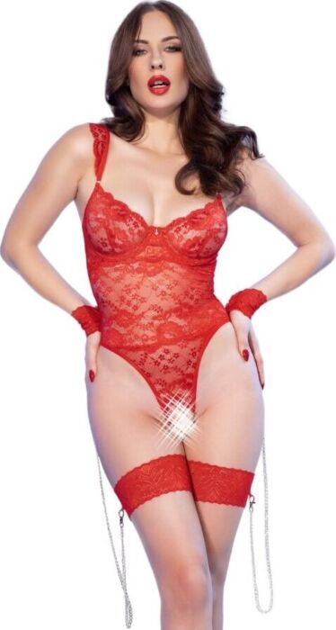 Body Crotchless Chilirose CR 4881 Rot XL - Verführerisch