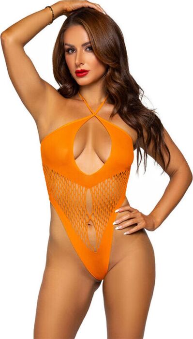 Body Halter Leg Avenue Orange Sexy Design