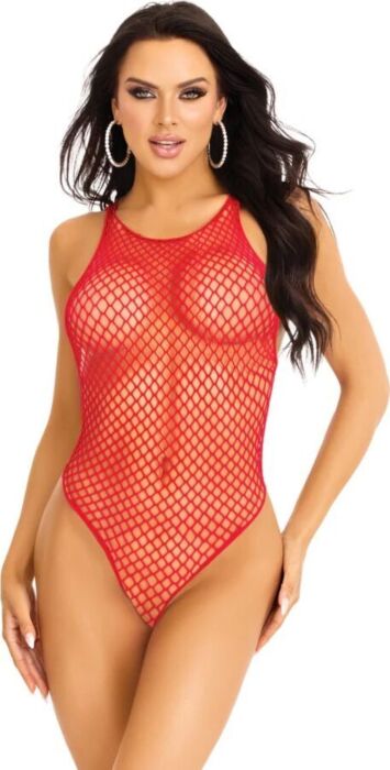 Body von Leg Avenue - Rotes Netz - Einheitsgröße Body von Leg Avenue - Rotes Netz - Einheitsgröße