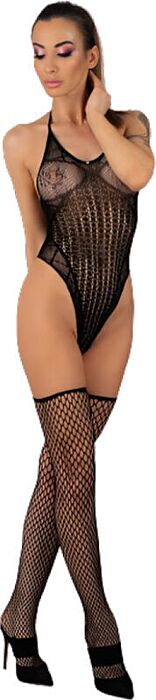 Bodystocking LIVCO Flammen Eleganz in Schwarz
