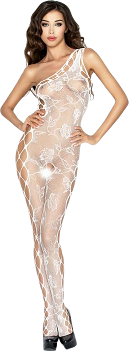 Netz-Bodystocking PASSION BS036 mit Schrittöffnung