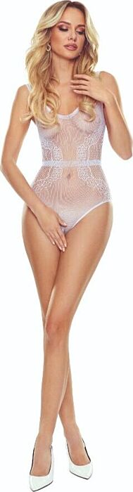 Bodystocking PASSION BS115 Weiß - Sinnliche Eleganz Bodystocking PASSION BS115 Weiß - Sinnliche Eleganz
