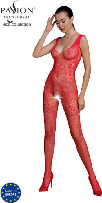 Bodystocking Passion Eco BS012 Rot Ecológico