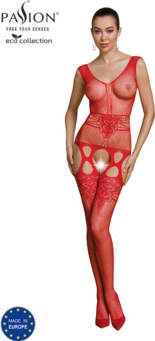 Bodystocking PASSION Eco BS014 Rot Nachhaltig