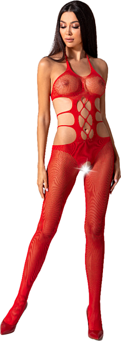 Bodystocking Passion BS084 Rot Sexy Transparente