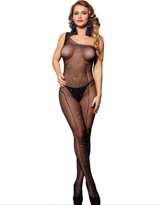 Bodystocking SUBBLIME 952037 Ein-Schulter Schwarz