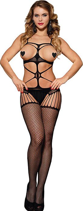 Bodystocking SUBBLIME 952044 Offene Cups Schwarz